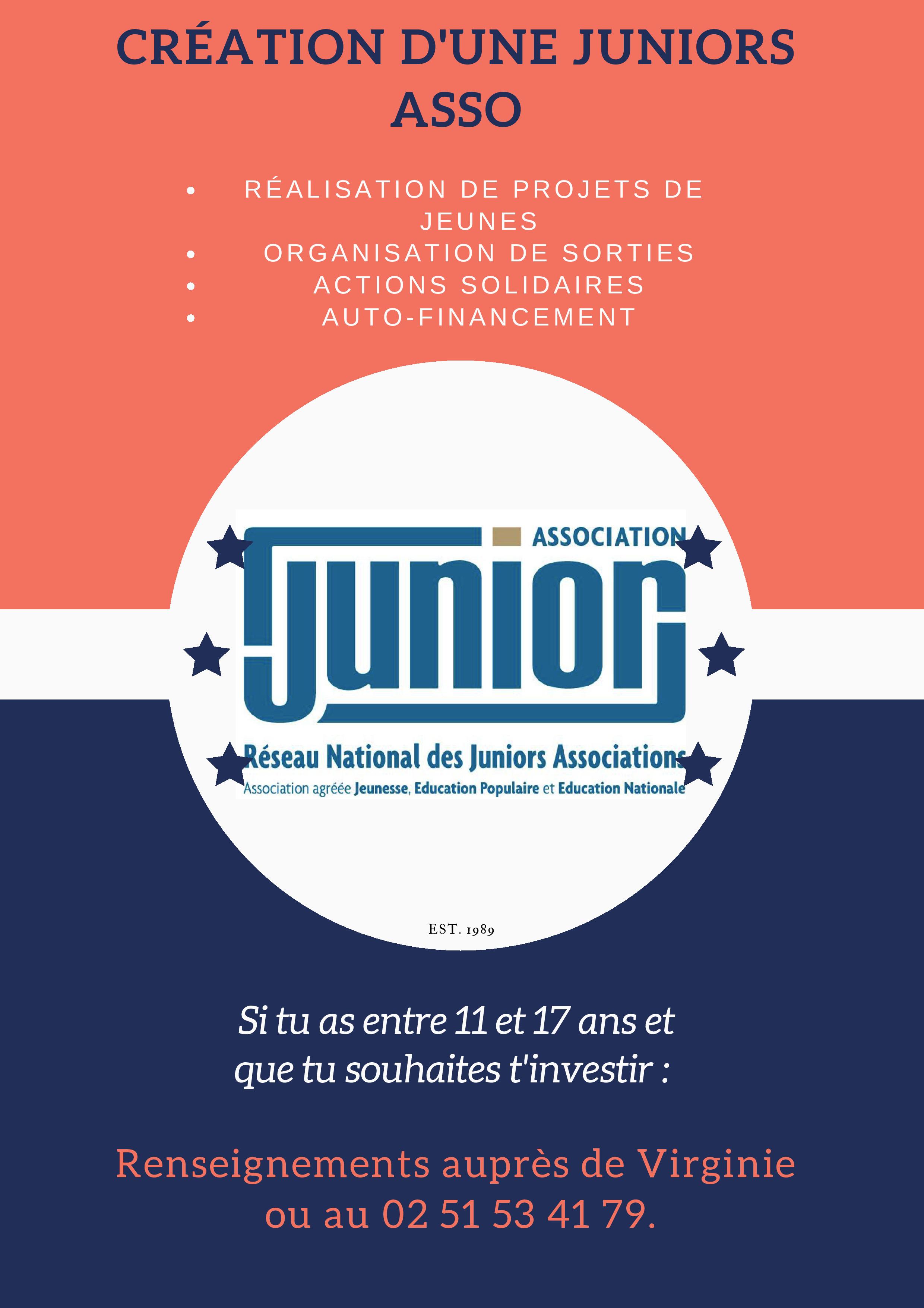 Création d une Juniors asso affiche page